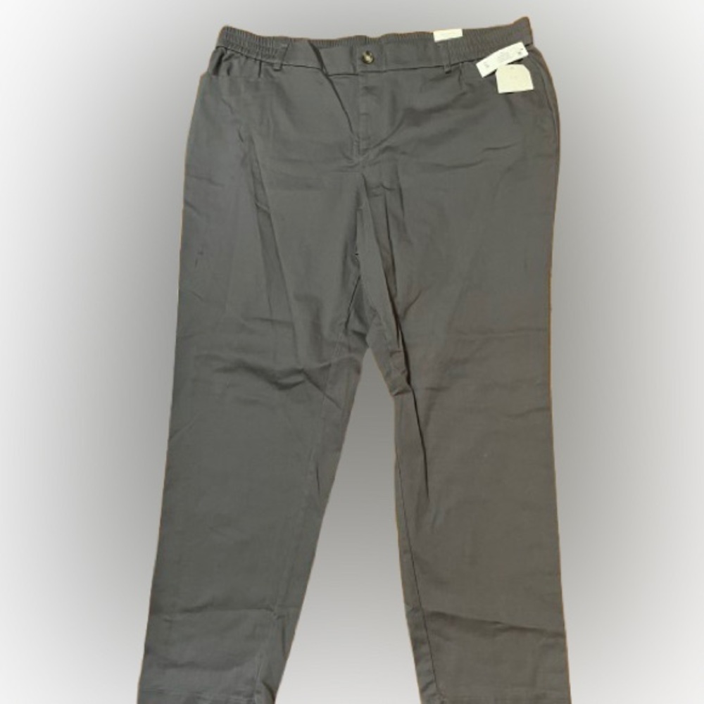 NWT Wonderly Stone Gray Stretch Casual Pants Size 20W